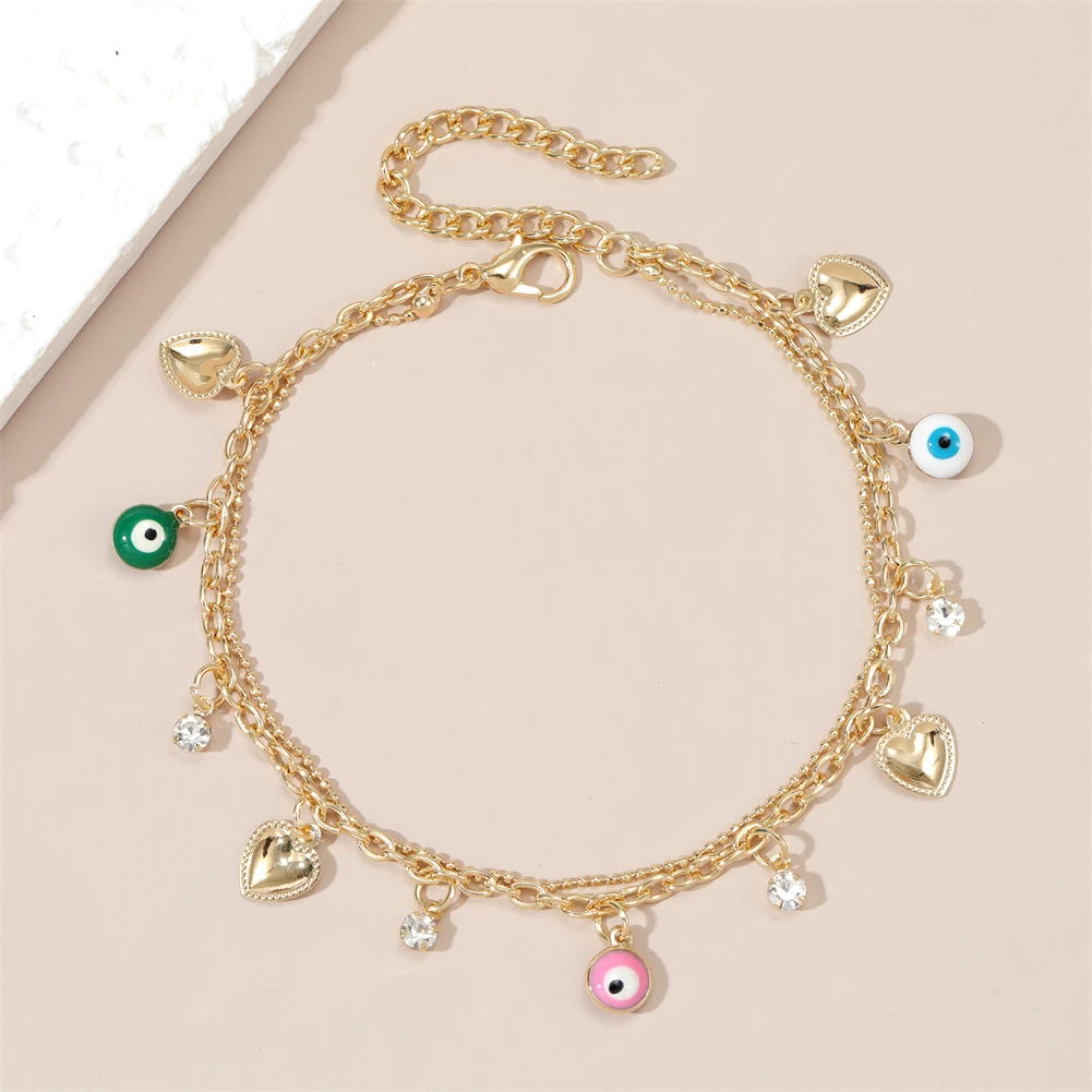 Ins Style Women's Devil's Eye Foot Chain Gold Multi Layer Adjustable Ankle Bracelet Bohemian Beach Foot Chain
Ins Style Women's Devil's Eye Foot Chain Gold Multi Layer Adjustable Ankle Bracelet Bohemian Beach Foot Chain