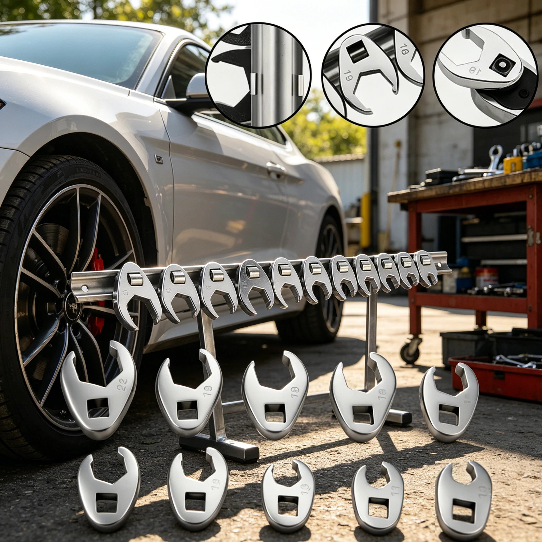 10-Piece 3/8in Drive Crowfoot Wrench Set, 10-22mm Metric Nut Wrench Tool Kit, Open End Wrench Set
10-Piece 3/8in Drive Crowfoot Wrench Set, 10-22mm Metric Nut Wrench Tool Kit, Open End Wrench Set
