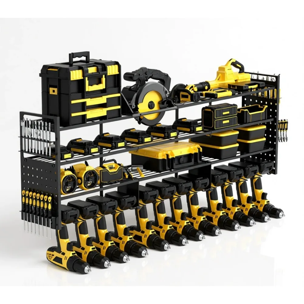 52 Inch Heavy Duty Tool Organizer Rack 660lbs 4 Tier Wall Mount Adjustable Pegboard Storage for Workshop Garage
52 Inch Heavy Duty Tool Organizer Rack 660lbs 4 Tier Wall Mount Adjustable Pegboard Storage for Workshop Garage
