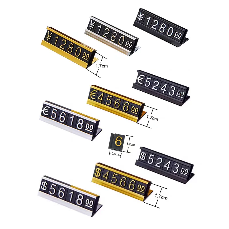 30 Sets Aluminum Combined Euro Dollar Number Digit Price Label Tags For Clothes Phone Laptop Jewelry Showcase Price Cube Tags
30 Sets Aluminum Combined Euro Dollar Number Digit Price Label Tags For Clothes Phone Laptop Jewelry Showcase Price Cube Tags