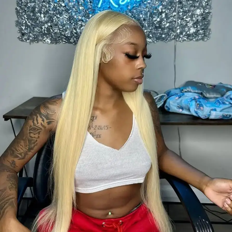 613 Blonde Hd 13x4 Lace Frontal Wigs 13X6 Lace Front Wigs Human Hair Wigs 40 Inch 250 Density Brazilian Hair Wig For Black Women
613 Blonde Hd 13x4 Lace Frontal Wigs 13X6 Lace Front Wigs Human Hair Wigs 40 Inch 250 Density Brazilian Hair Wig For Black Women