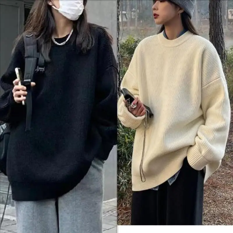 Academy Style Knitted Sweater Women Autumn Winter Loose Round Neck Long Sleeve Pullover Knitwear
Academy Style Knitted Sweater Women Autumn Winter Loose Round Neck Long Sleeve Pullover Knitwear