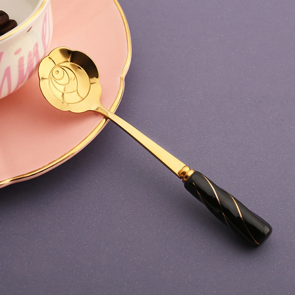 4Pcs Delicate Flower Design Ceramic Handle Spoons Stainless Steel for Seasoning Dessert Coffee Ice Cream
4Pcs Delicate Flower Design Ceramic Handle Spoons Stainless Steel for Seasoning Dessert Coffee Ice Cream