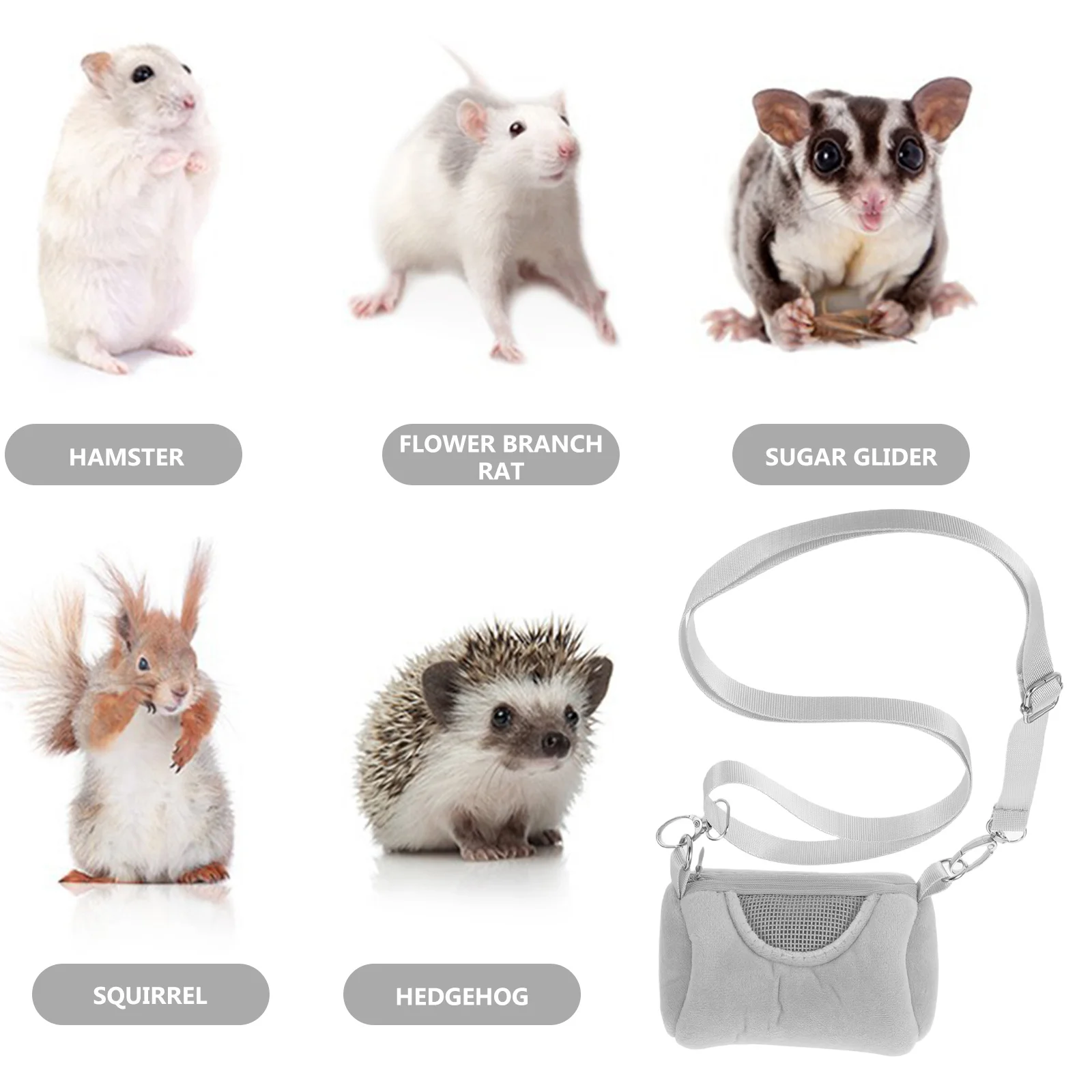 Warm Pet Sleeping Bag Grey Fleece Adjustable Mesh Window Small Animal Carrier for Cat Hamster Hedgehog Squirrel Portable Travel
Warm Pet Sleeping Bag Grey Fleece Adjustable Mesh Window Small Animal Carrier for Cat Hamster Hedgehog Squirrel Portable Travel