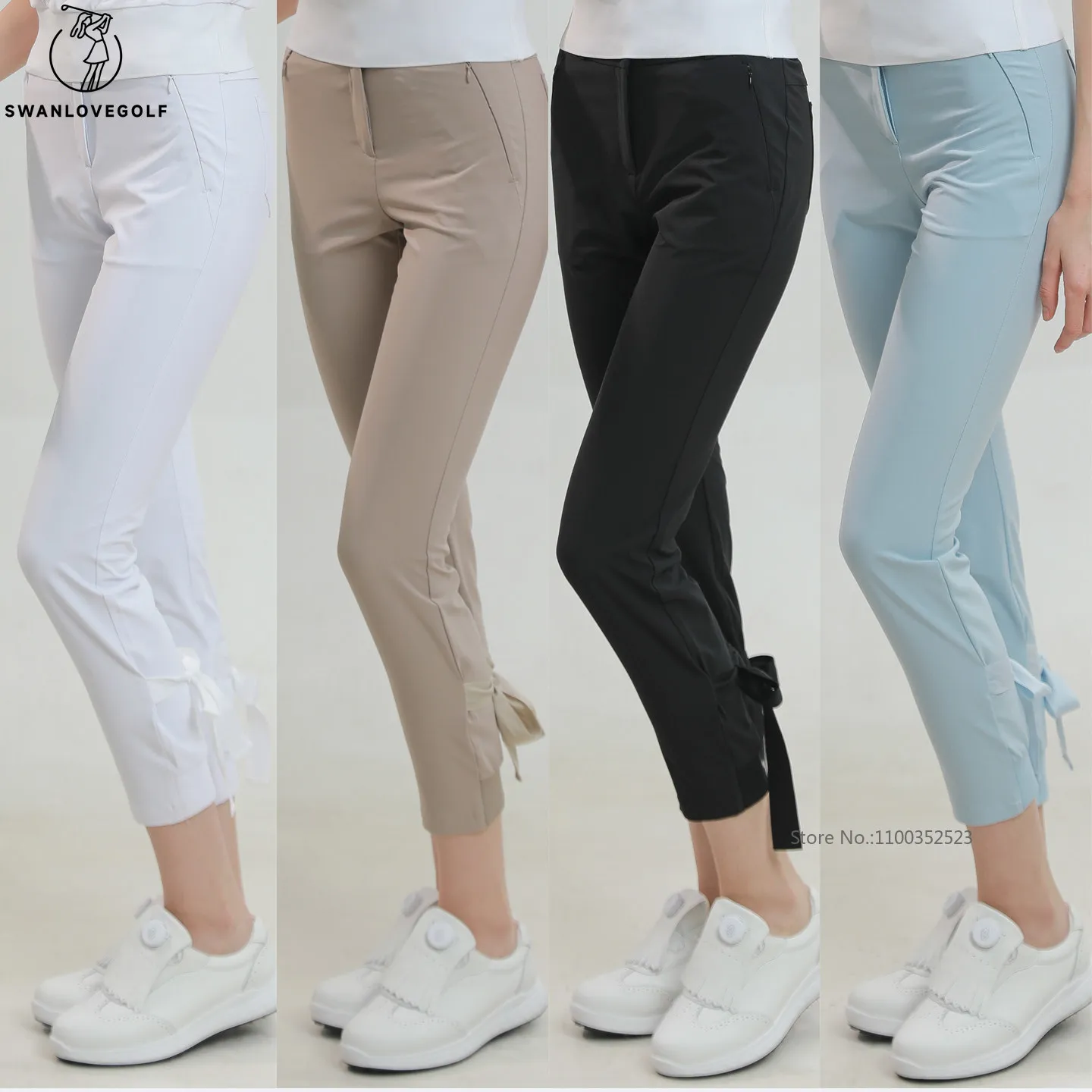 Новые женские спортивные брюки SG Golf Pants для весны и лета, эластичные, с высокой талией, с бантом, повседневные, быстросохнущие, укороченные.
Новые женские спортивные брюки SG Golf Pants для весны и лета, эластичные, с высокой талией, с бантом, повседневные, быстросохнущие, укороченные.
