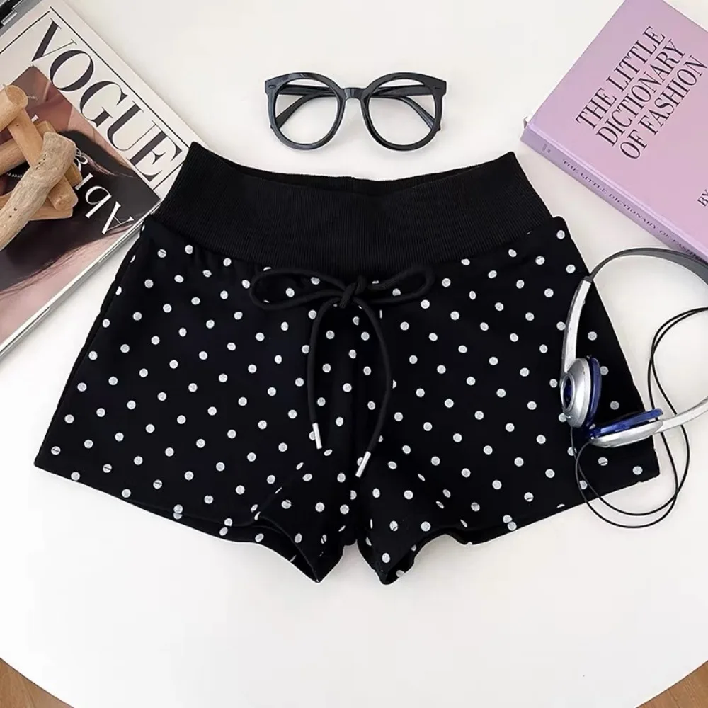 Korean Version Fashion Versatile Polka Dot Print High Waist Shorts Women's Summer Drawstring Wide Leg Pants Casual Short Pants
Korean Version Fashion Versatile Polka Dot Print High Waist Shorts Women's Summer Drawstring Wide Leg Pants Casual Short Pants