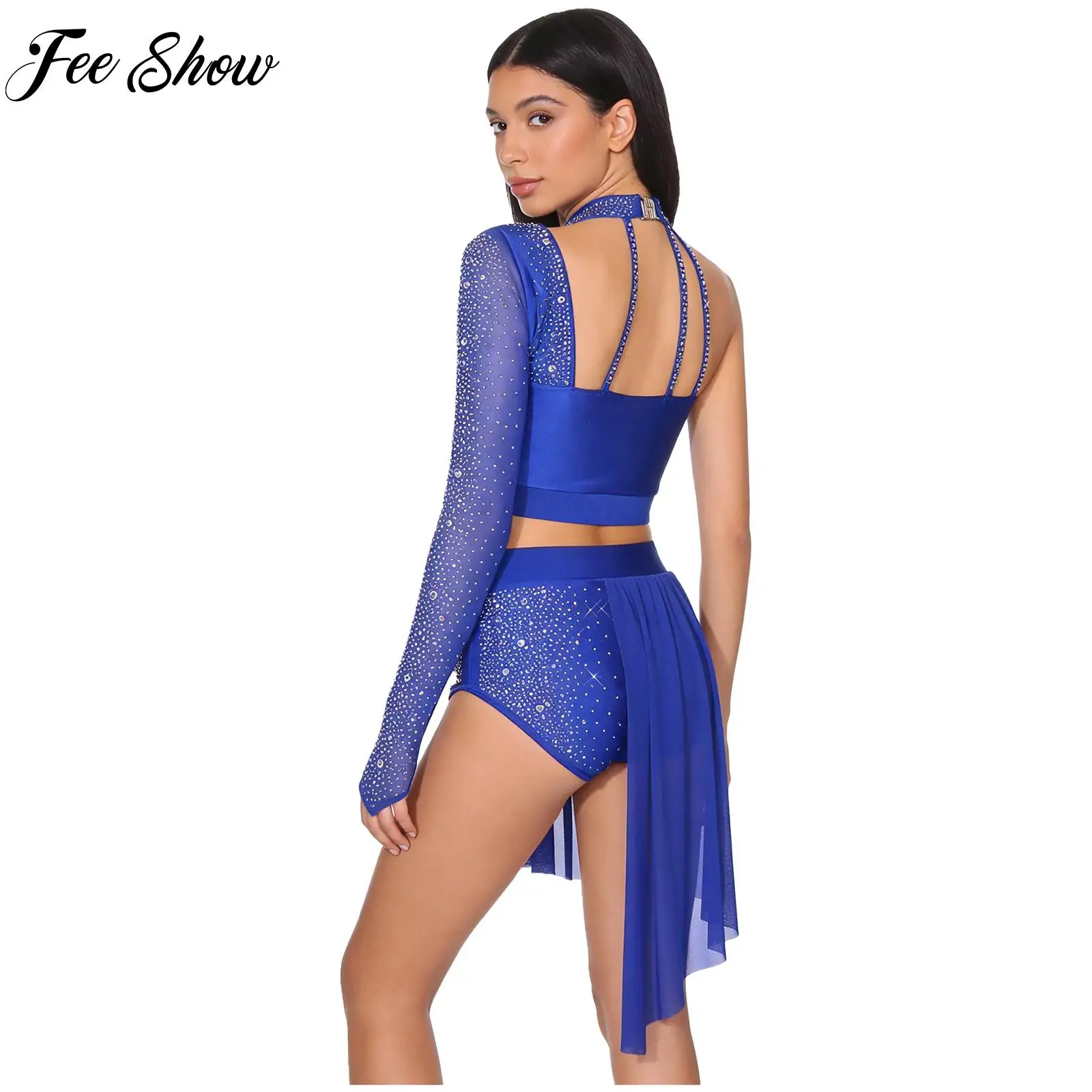 Women's Rhinestone Gymnastics Figure Skating Dance Outfit Ballet Latin Chacha Dance Performance Set One Shoulder Crop Top+Shorts
Women's Rhinestone Gymnastics Figure Skating Dance Outfit Ballet Latin Chacha Dance Performance Set One Shoulder Crop Top+Shorts