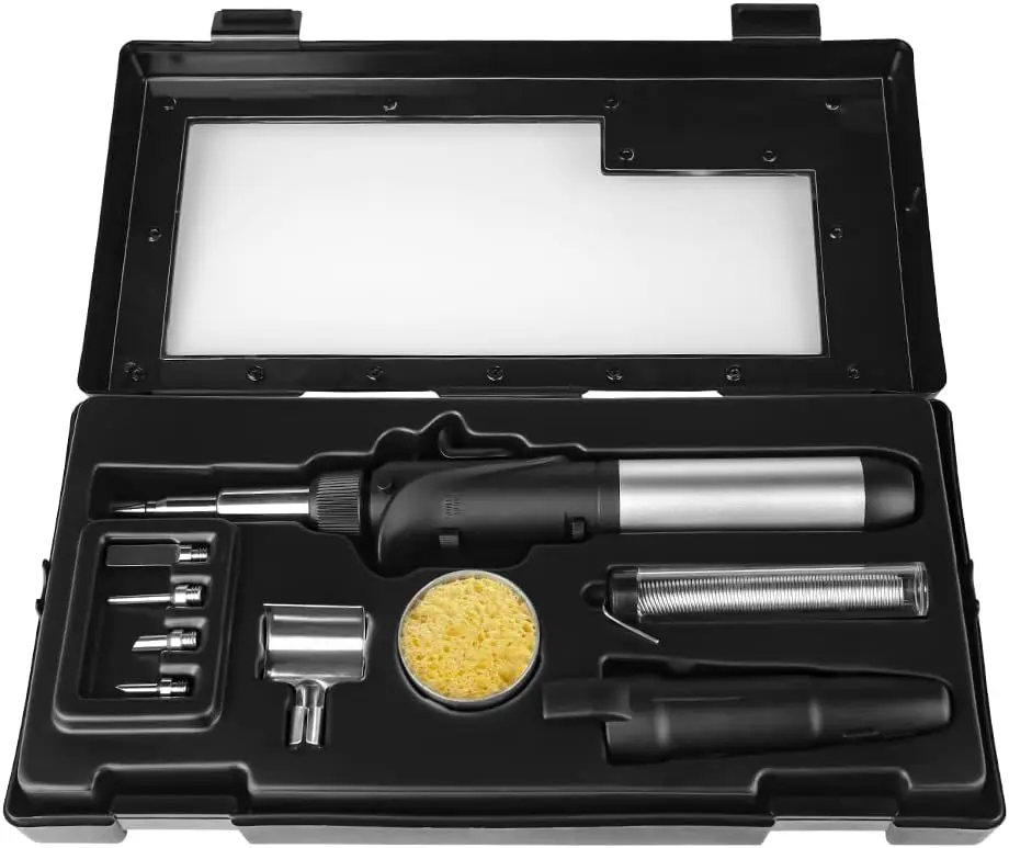 Cordless Butane Soldering Iron Kit with Adjustable Temperature, Self-Ignition, Safety Lock for Wood Burning, Soldering, and
Cordless Butane Soldering Iron Kit with Adjustable Temperature, Self-Ignition, Safety Lock for Wood Burning, Soldering, and
