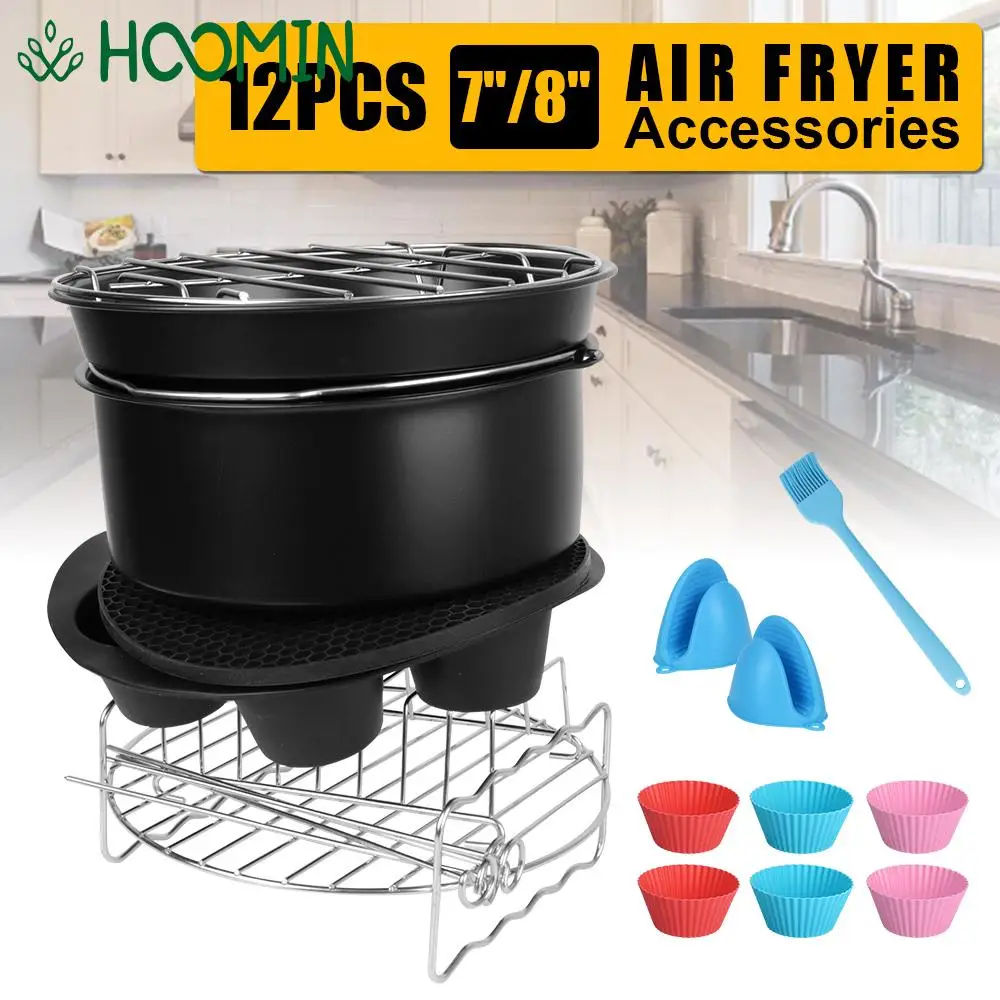 12pcs/set Baking Cake Mould Set for all Air Fryer Machine 4.0- 5.8QT Air Fryer Accessories DIY Muffin Bakeware 7 Inch / 8 Inch
12pcs/set Baking Cake Mould Set for all Air Fryer Machine 4.0- 5.8QT Air Fryer Accessories DIY Muffin Bakeware 7 Inch / 8 Inch
