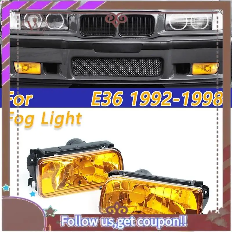 A57E-E36 Fog Lights For -BMW M3 (E36) 3 Series 1992-1999 Fog Lamps Replacement Assembly 1 Pair (Yellow Lens)
A57E-E36 Fog Lights For -BMW M3 (E36) 3 Series 1992-1999 Fog Lamps Replacement Assembly 1 Pair (Yellow Lens)