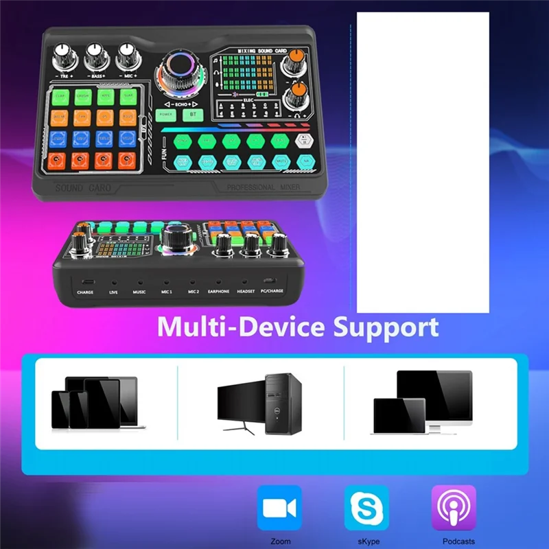 P300 Professional Podcast Live Sound Card For PC Smartphone Laptop Computer Vlog Recording Live Streaming Easy To Use
P300 Professional Podcast Live Sound Card For PC Smartphone Laptop Computer Vlog Recording Live Streaming Easy To Use
