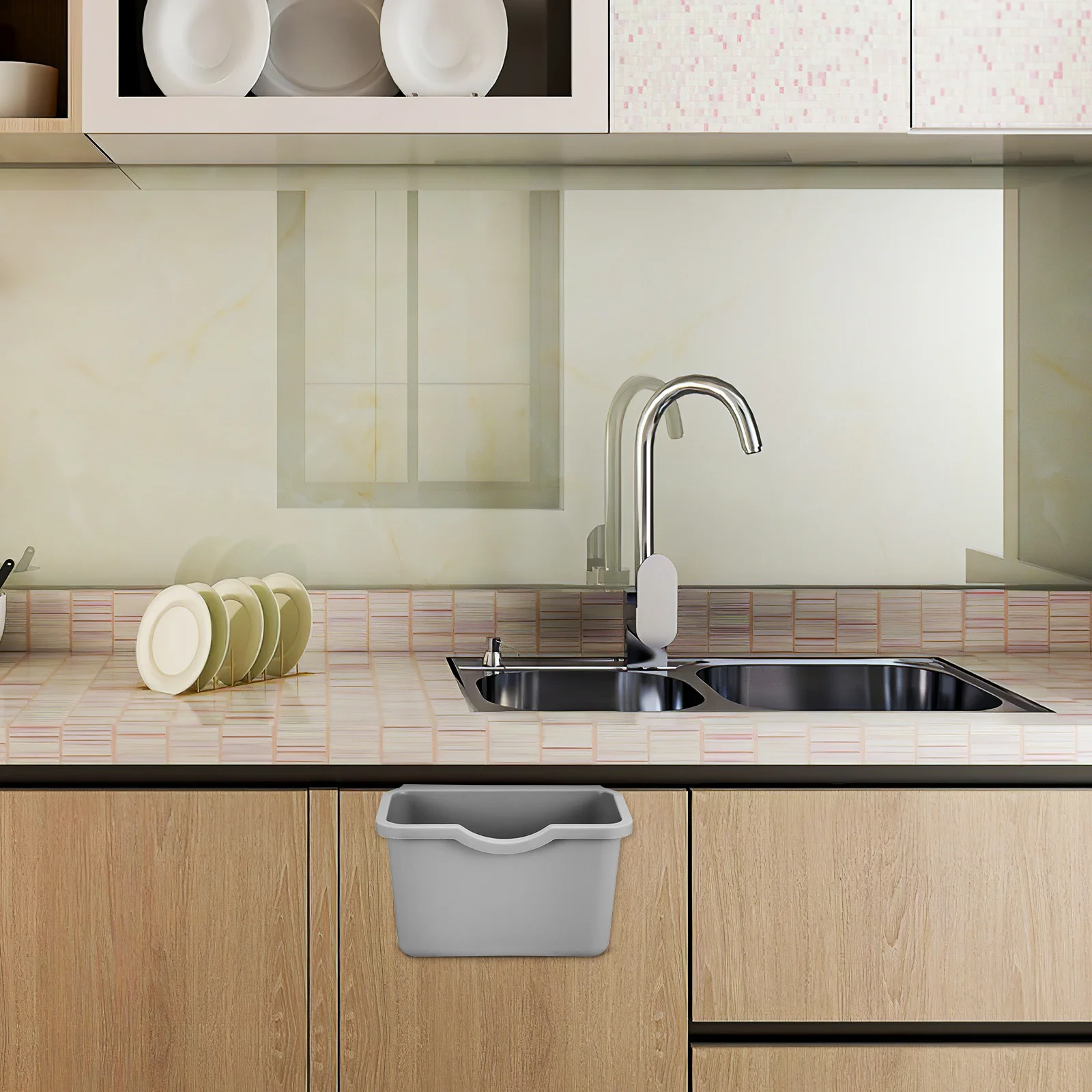 1pcs Kitchen Trash Can Small Hanging Design Space Saving Cabinet Mounted Compost Bin Household Garbage Container For Countertop
1pcs Kitchen Trash Can Small Hanging Design Space Saving Cabinet Mounted Compost Bin Household Garbage Container For Countertop