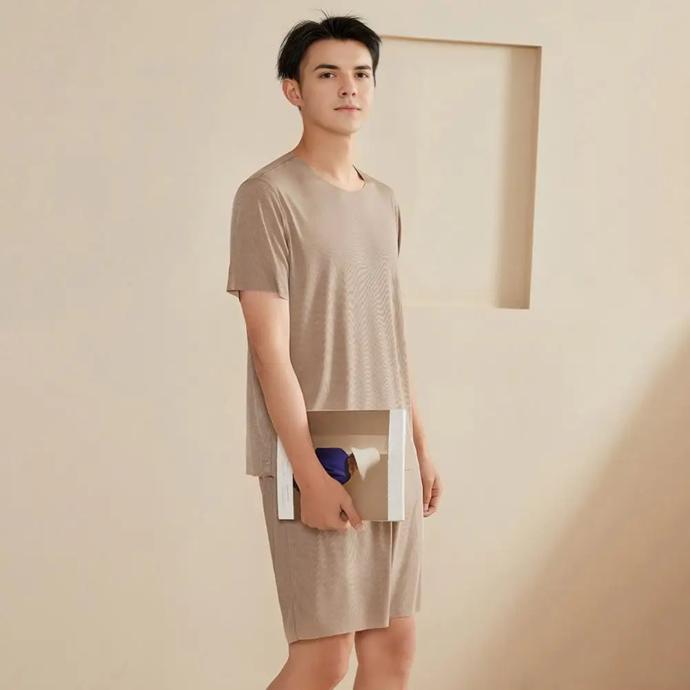Men Pajama Set Casual Home Clothing Men's Pajamas Set 2pcs O-neck Short Sleeve T-shirt Elastic Waist Shorts Solid for Comfort
Men Pajama Set Casual Home Clothing Men's Pajamas Set 2pcs O-neck Short Sleeve T-shirt Elastic Waist Shorts Solid for Comfort