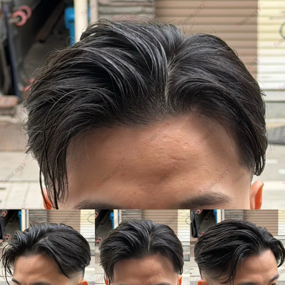 Ultra Durable Male Human Hair Replacement System 0.12-0.14mm Injected PU Base Black Men Hair Capillary Prosthesis Natural Front
Ultra Durable Male Human Hair Replacement System 0.12-0.14mm Injected PU Base Black Men Hair Capillary Prosthesis Natural Front