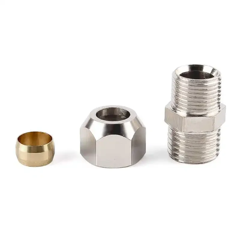 SS 304 Stainless Steel Double Ferrule Compression Connector 6mm 8mm 10mm 12mm Tube to 1/8" 1/4" 3/8" 1/2" Male Pipe Fitting
SS 304 Stainless Steel Double Ferrule Compression Connector 6mm 8mm 10mm 12mm Tube to 1/8" 1/4" 3/8" 1/2" Male Pipe Fitting