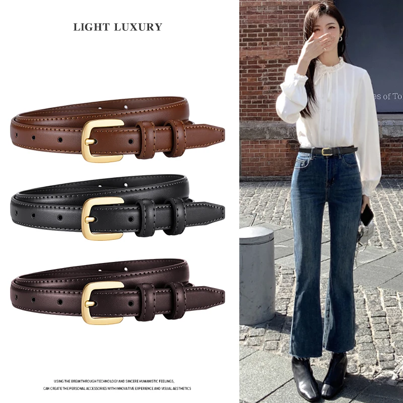 Fashionable And Trendy Women's Golden Square Pin Buckle Belt High-end Luxury Matching Skirt Jeans Women's Belt
Fashionable And Trendy Women's Golden Square Pin Buckle Belt High-end Luxury Matching Skirt Jeans Women's Belt