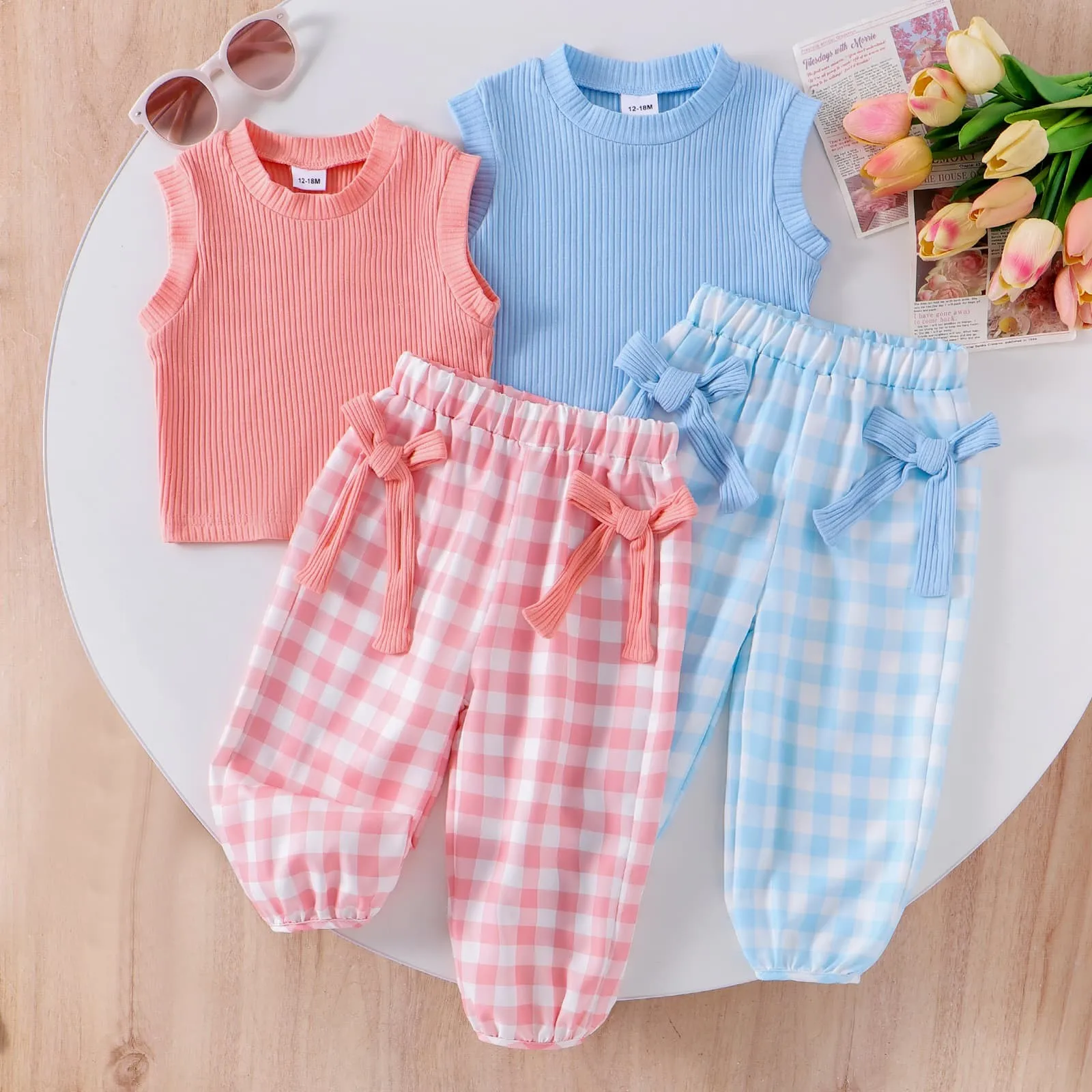 Girls Clothes Set Summer Sleeveless T-shirt Vest+Plaid Pants Fashion Chidlren Casual Clothes Kids Clothing Sets For Girls 2-7Yrs
Girls Clothes Set Summer Sleeveless T-shirt Vest+Plaid Pants Fashion Chidlren Casual Clothes Kids Clothing Sets For Girls 2-7Yrs