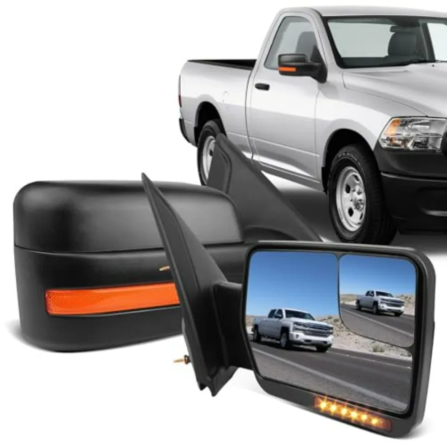 Driver Side Tow Mirror for 2004-2014 Ford F150 with Puddle Lamp Power Control Heated Manual Folding Reflective Mirror in Black
Driver Side Tow Mirror for 2004-2014 Ford F150 with Puddle Lamp Power Control Heated Manual Folding Reflective Mirror in Black