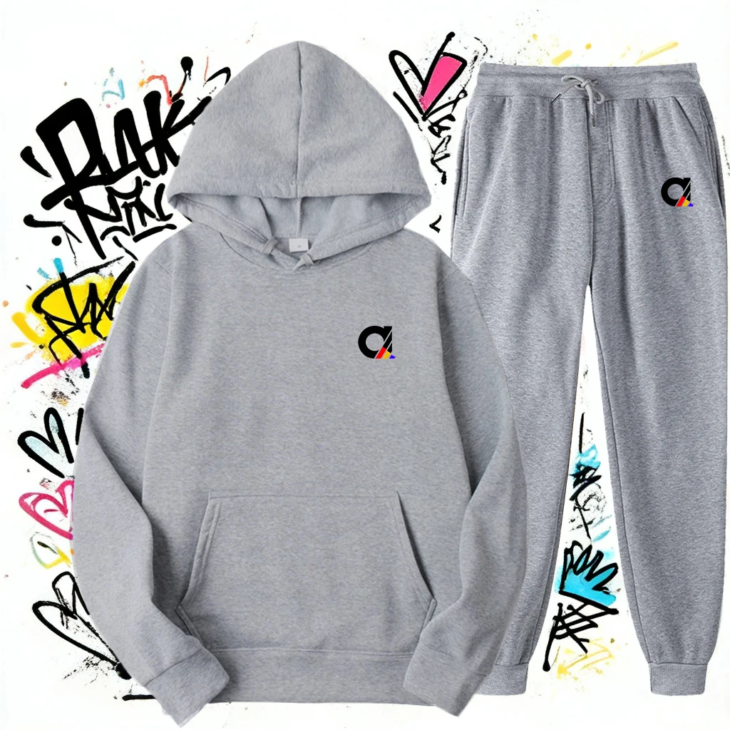 Новый модный трендовый спортивный костюм с принтом, мужской комплект с капюшоном, толстовка и длинные брюки, теплый костюм для весны, осени и зимы
Новый модный трендовый спортивный костюм с принтом, мужской комплект с капюшоном, толстовка и длинные брюки, теплый костюм для весны, осени и зимы