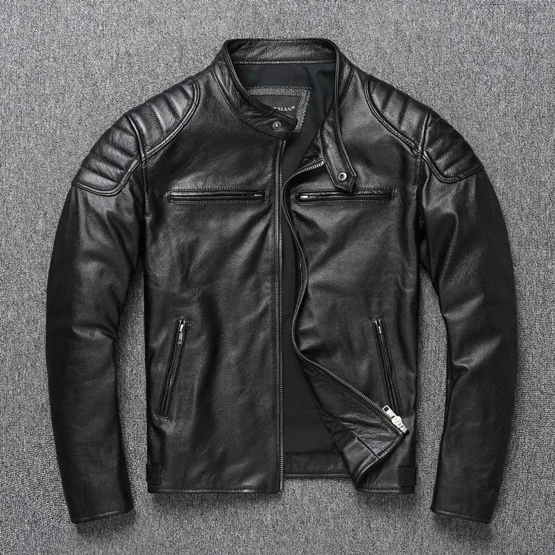 Motorcycle Riding First Layer Cowhide Leather Jacket Men's Stand-up Collar Youth Spring Autumn Large Size Jackets
Motorcycle Riding First Layer Cowhide Leather Jacket Men's Stand-up Collar Youth Spring Autumn Large Size Jackets