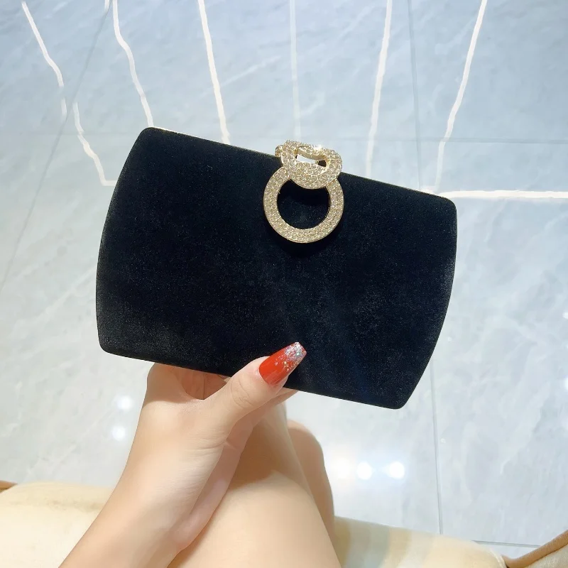 Elegant Simplicity Diamond Chain Clutch Bag Ladies Wedding Party Handbag Elegant Velvet Bag Vintage Evening Purse for Women
Elegant Simplicity Diamond Chain Clutch Bag Ladies Wedding Party Handbag Elegant Velvet Bag Vintage Evening Purse for Women