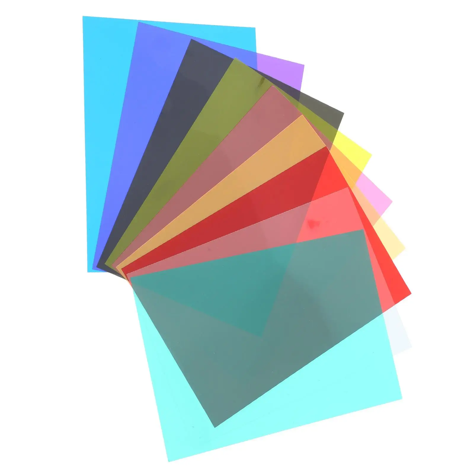 9pcs Colorful PVC Film Sheets for Lighting Filters Gels Cover Transparent Red Pink Purple Blue Green Orange Black Yellow
9pcs Colorful PVC Film Sheets for Lighting Filters Gels Cover Transparent Red Pink Purple Blue Green Orange Black Yellow
