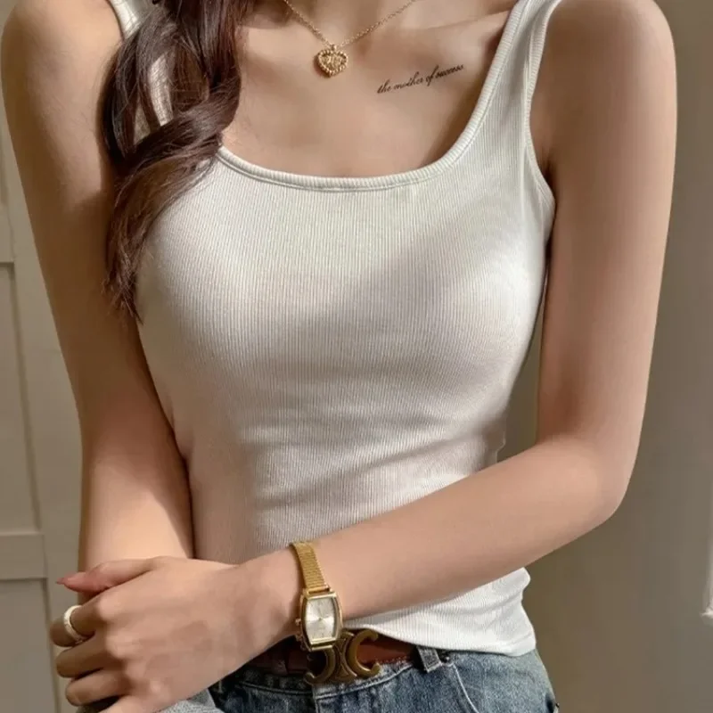 Backless Tank Tops with Built in Bra Women Summer White Sexy Square Neck Sleeveless Top Ladies Black Camisole Tanks
Backless Tank Tops with Built in Bra Women Summer White Sexy Square Neck Sleeveless Top Ladies Black Camisole Tanks