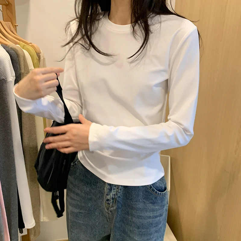 American Retro Round Neck t-shirt Women Long Sleeve Fashion Slim Slim Inner Bottom Shirt European Slim Tops Soft
American Retro Round Neck t-shirt Women Long Sleeve Fashion Slim Slim Inner Bottom Shirt European Slim Tops Soft