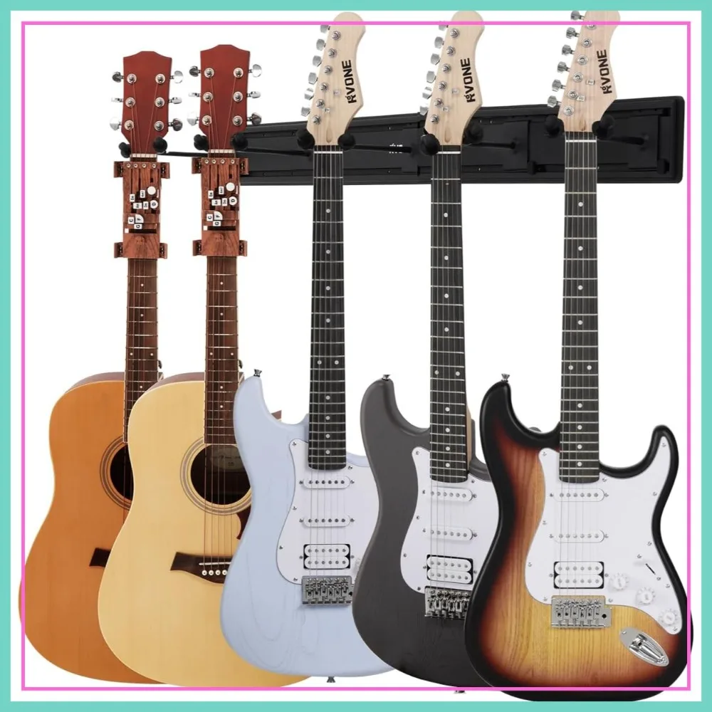 Wall Mount for Multiple Guitars, Adjustable Rubber Cradles, Strong Aluminum, Acoustic & Electric Guitars, Bass, Violin, Ukulele
Wall Mount for Multiple Guitars, Adjustable Rubber Cradles, Strong Aluminum, Acoustic & Electric Guitars, Bass, Violin, Ukulele
