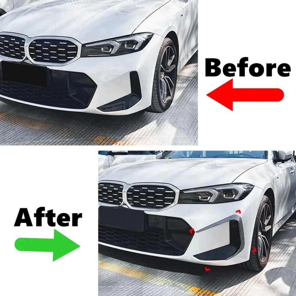 Car Front Bumper Splitter Side Spoiler Air Vent Wind Knife Body Kits For BMW 3 Series G20 G21 LCI M Sport 2023+
Car Front Bumper Splitter Side Spoiler Air Vent Wind Knife Body Kits For BMW 3 Series G20 G21 LCI M Sport 2023+