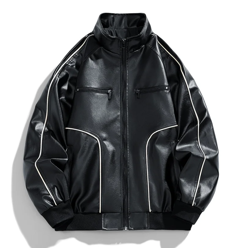 Autumn Stand Collar PU Jacket for Men Fashion Casual Zipper Male Streetwear Outdoor Windproof Men's Motorcycle Windbreaker w834
Autumn Stand Collar PU Jacket for Men Fashion Casual Zipper Male Streetwear Outdoor Windproof Men's Motorcycle Windbreaker w834