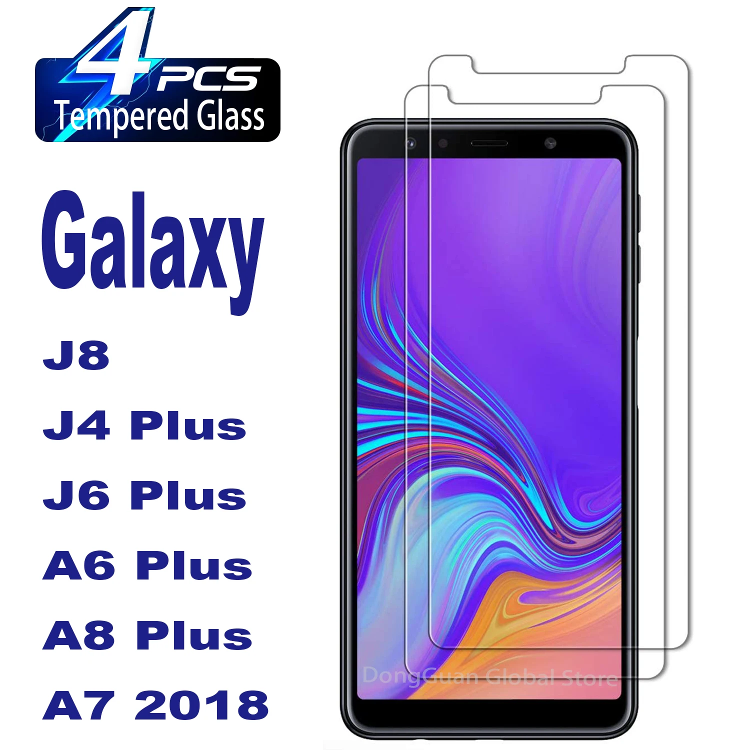 4Pcs Tempered Glass For Samsung Galaxy J8 J4+ J6+ A6+ A8+ A7 2018 Screen Protector Glass
4Pcs Tempered Glass For Samsung Galaxy J8 J4+ J6+ A6+ A8+ A7 2018 Screen Protector Glass