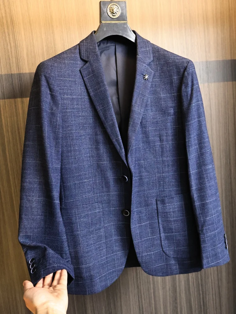 Men's Business Casual Plaid Suiting Jacket Breathable Flat Collar Spring Fashion Urban Polyester Blend Long Sleeve Single Button
Men's Business Casual Plaid Suiting Jacket Breathable Flat Collar Spring Fashion Urban Polyester Blend Long Sleeve Single Button