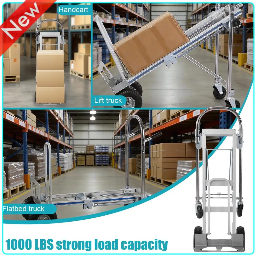 2 in 1 Industrial Convertible Stair Climbing Car 1000 LBS Capacity Heavy Duty Folding Hand Truck with Wheels for Moving
2 in 1 Industrial Convertible Stair Climbing Car 1000 LBS Capacity Heavy Duty Folding Hand Truck with Wheels for Moving