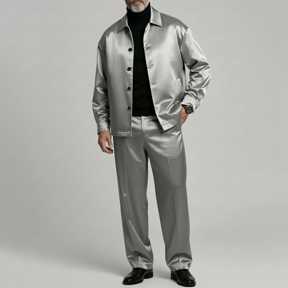 Evening Men's Suits Formal Single Breasted 2 Piece Jacket Pants Customzied Single Breasted Stand Lapel Male Clothing Outfits
Evening Men's Suits Formal Single Breasted 2 Piece Jacket Pants Customzied Single Breasted Stand Lapel Male Clothing Outfits