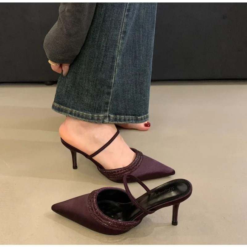 2026 Womens High Heel Shoeslack Purple Satin Pointed Toe Pumps Women Stiletto Heels Sandals Slippers Sandal,Large Size 35 - 42
2026 Womens High Heel Shoeslack Purple Satin Pointed Toe Pumps Women Stiletto Heels Sandals Slippers Sandal,Large Size 35 - 42