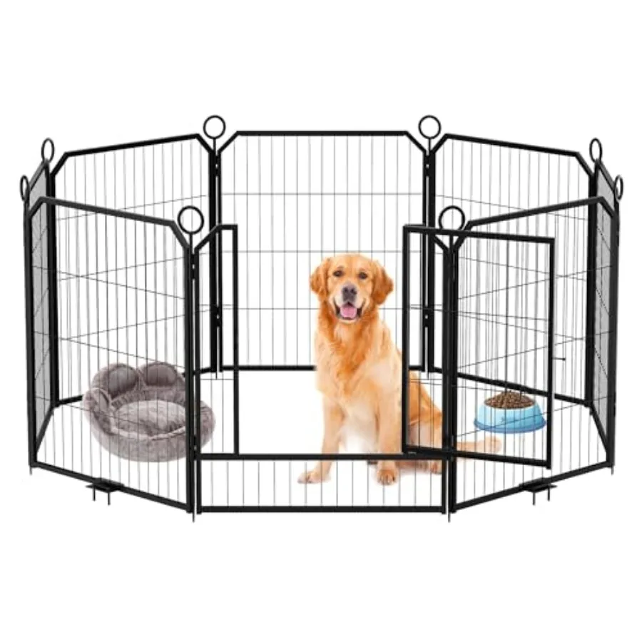 Dog Playpen, Puppy Pen, Heavy Duty Large Dog Exercise Pen with Lockable Gate, Metal Pet Fence for Outdoor door Backyard Home
Dog Playpen, Puppy Pen, Heavy Duty Large Dog Exercise Pen with Lockable Gate, Metal Pet Fence for Outdoor door Backyard Home