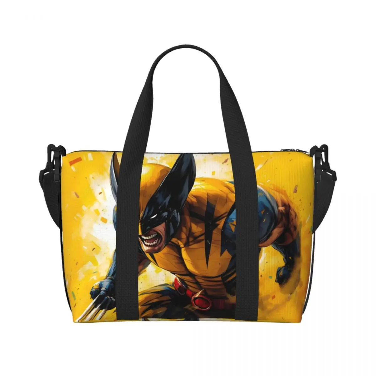 Custom Wolverine Vintage Comics Groceries Tote Shopping Bags Women Large Capacity Classical Film Gym Beach Travel Bags
Custom Wolverine Vintage Comics Groceries Tote Shopping Bags Women Large Capacity Classical Film Gym Beach Travel Bags