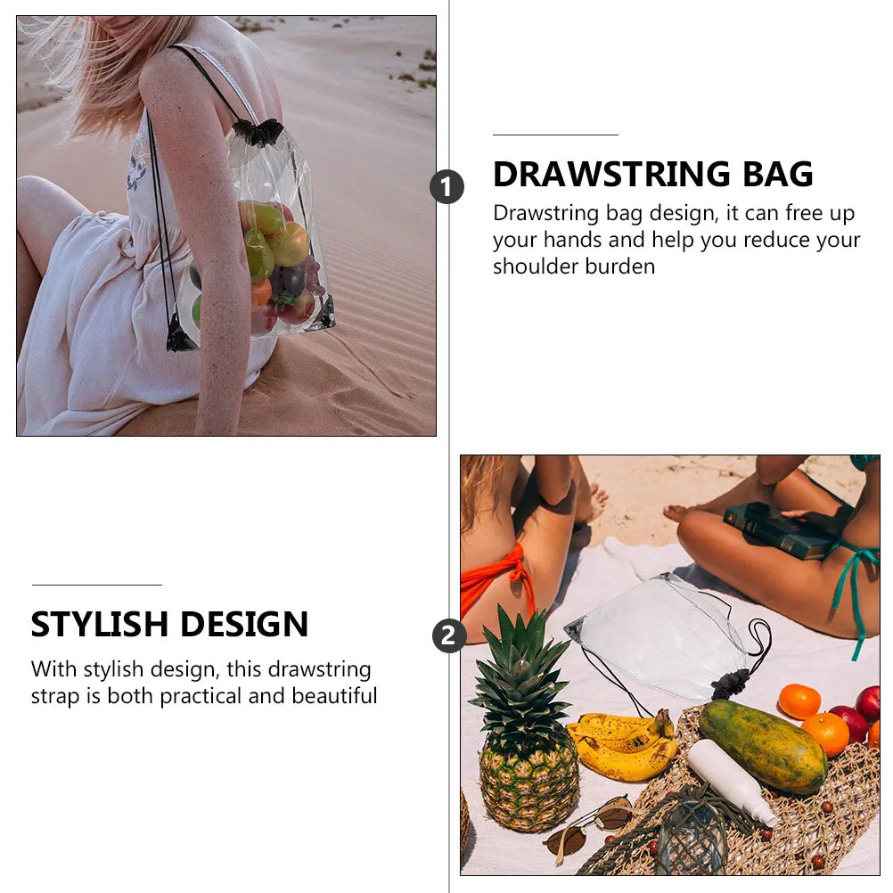 Waterproof Drawstring Wash Bag Transparent PVC Travel Toiletry Storage Organizer Portable Daily Makeup Pouch
Waterproof Drawstring Wash Bag Transparent PVC Travel Toiletry Storage Organizer Portable Daily Makeup Pouch