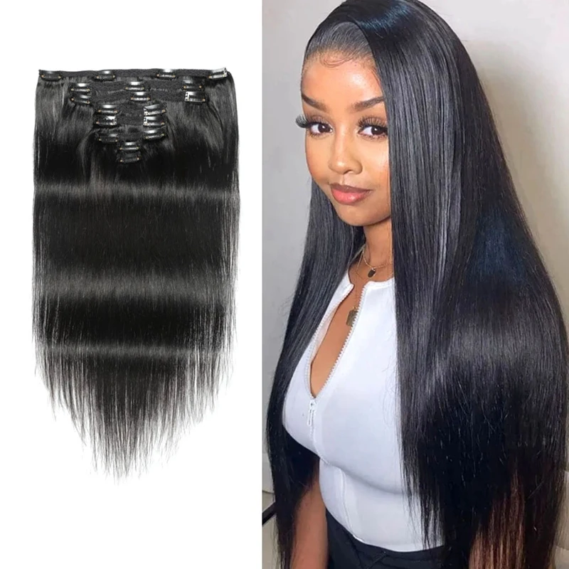 Clip In Extensions Human-Hair Clip Straight Hair Extensions Seamless Skin Weft Clip-On Hair Pieces
Clip In Extensions Human-Hair Clip Straight Hair Extensions Seamless Skin Weft Clip-On Hair Pieces