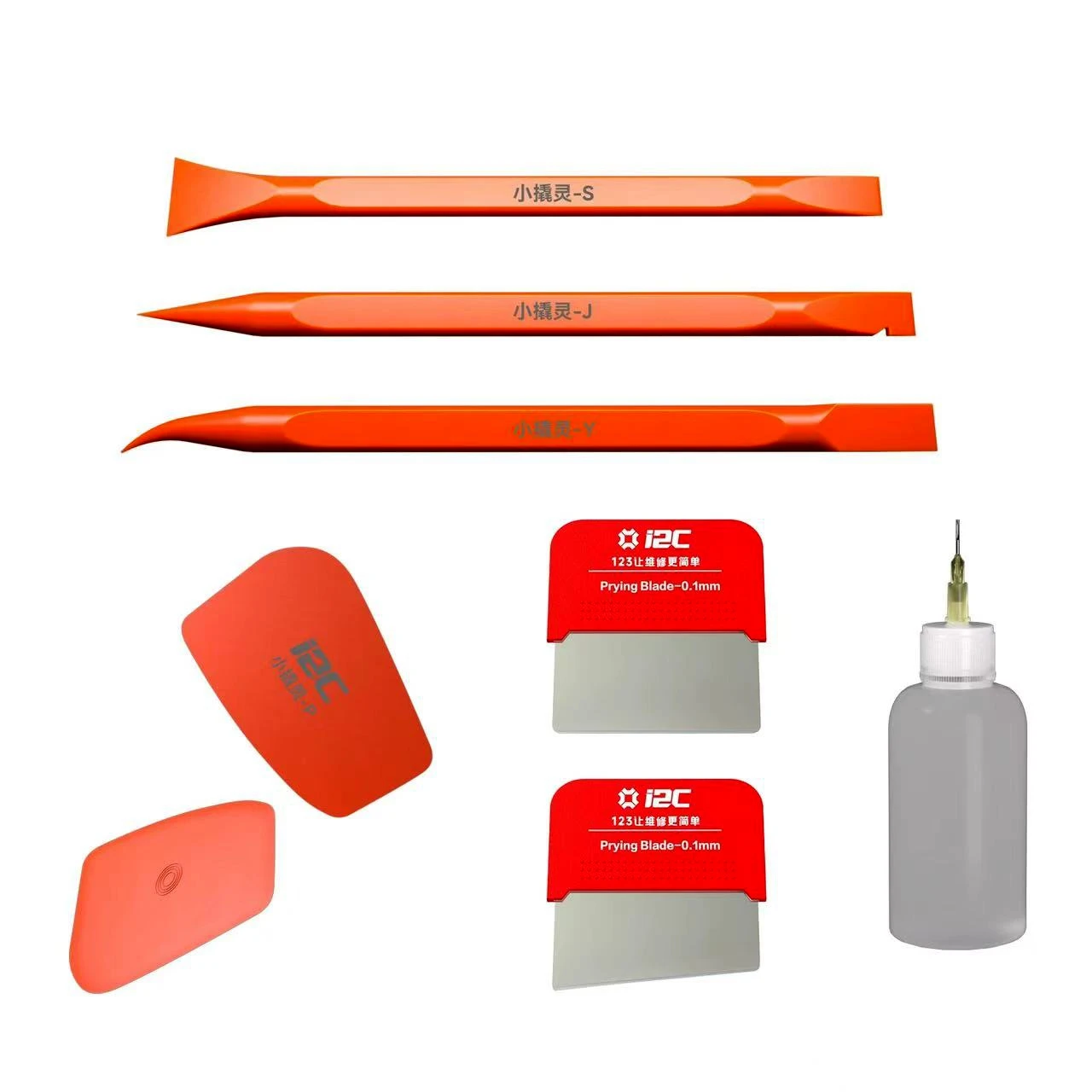 3 Pcs Plastic Spudger /1 Pcs Pry Card and 1 Plastic Liquid Alcohol Bottler and 2 Pcs Prying Blade 0.1MM for iphone Laptop Phone
3 Pcs Plastic Spudger /1 Pcs Pry Card and 1 Plastic Liquid Alcohol Bottler and 2 Pcs Prying Blade 0.1MM for iphone Laptop Phone