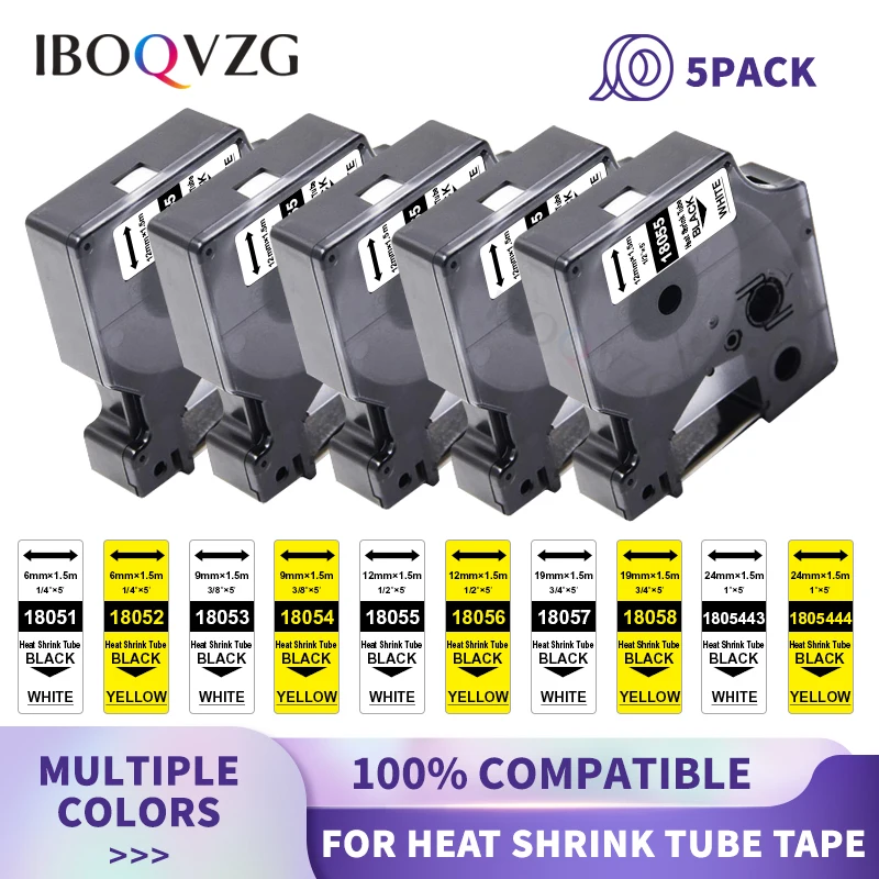 IBOQVZG 5PK для термоусадочной трубки Dymo Tape Rhino 18055 18053 18051 18054 18056 для этикетировочного устройства Dymo Rhino 4200 5000 6000 6200
IBOQVZG 5PK для термоусадочной трубки Dymo Tape Rhino 18055 18053 18051 18054 18056 для этикетировочного устройства Dymo Rhino 4200 5000 6000 6200