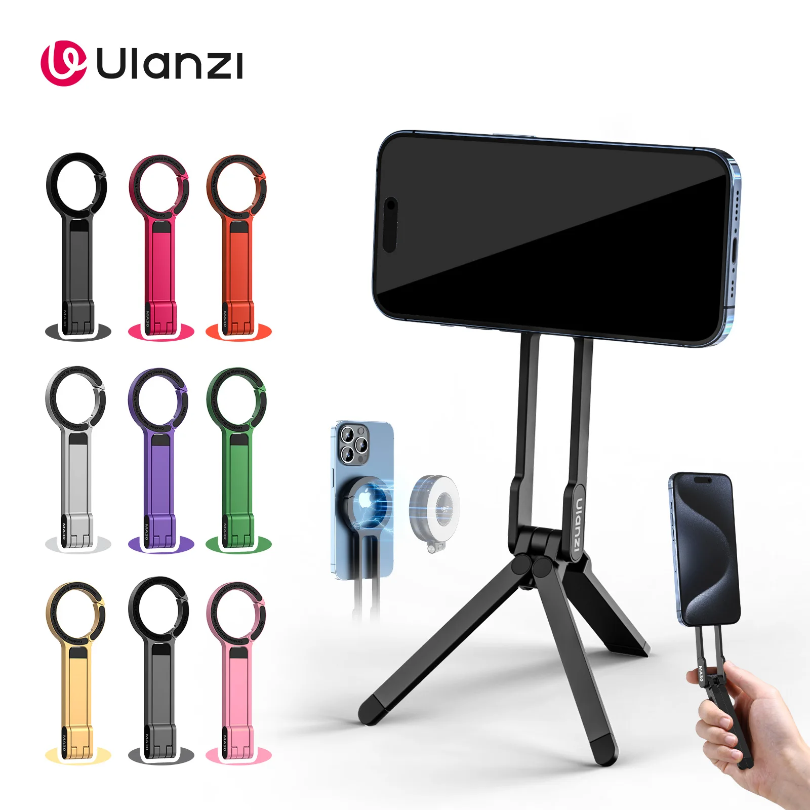 ULANZI MA30 Magnetic Phone Tripod Stand for iPhone 16 Samsung Xiaomi Huawei Vivo OPPO Magsafe Aluminium Smartphone Mini Bracket
ULANZI MA30 Magnetic Phone Tripod Stand for iPhone 16 Samsung Xiaomi Huawei Vivo OPPO Magsafe Aluminium Smartphone Mini Bracket