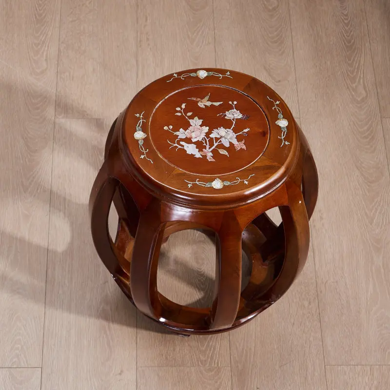 Antique Rosewood Drum Stool, Chinese Traditional Round Seat for Living Room & Guzheng, Solid Wood Low Stool for Balcony
Antique Rosewood Drum Stool, Chinese Traditional Round Seat for Living Room & Guzheng, Solid Wood Low Stool for Balcony