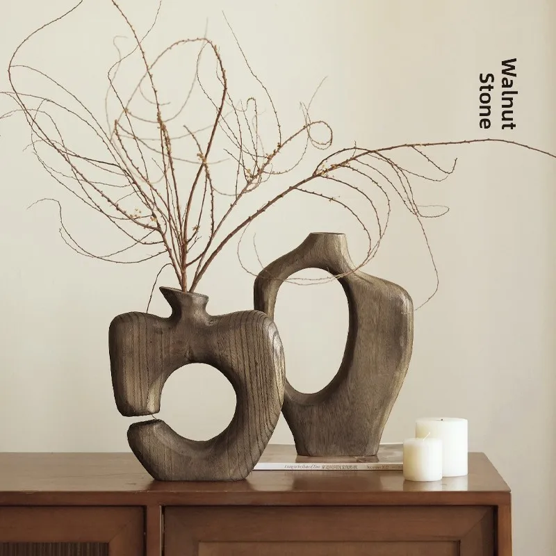 Worn Wooden Flower Vase Creative Artistic Decorative Piece for Living Room Airbnb Entrance Table Dry Flower Holder Geometric ...
Worn Wooden Flower Vase Creative Artistic Decorative Piece for Living Room Airbnb Entrance Table Dry Flower Holder Geometric ...