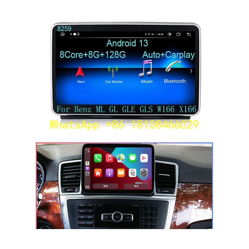 Android13 System for Mercedes Benz ML GL GLE GLS W166 X166 Carplay Car Video Player Navigation Multimedia Screen GPS 4G
Android13 System for Mercedes Benz ML GL GLE GLS W166 X166 Carplay Car Video Player Navigation Multimedia Screen GPS 4G