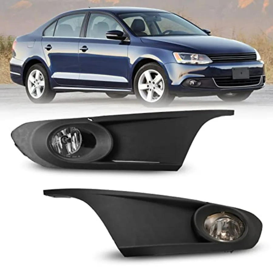 Fog Lights Lamps Assembly for Volkswagen Jetta 2011-2014 Left Right Pair Set Compatible with Wiring Harness Switch Plastic Blac
Fog Lights Lamps Assembly for Volkswagen Jetta 2011-2014 Left Right Pair Set Compatible with Wiring Harness Switch Plastic Blac