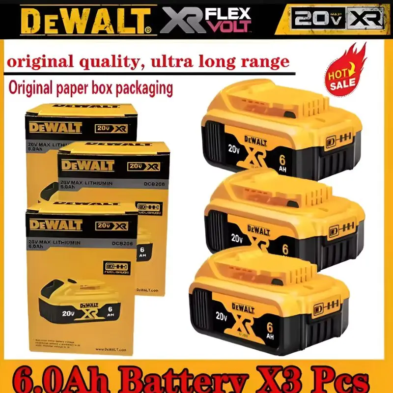 2026 New 100% Original 6Ah 20V Original Dewalt Power Tool Battery DCB206 20V 6.0Ah Battery DCB206 20V Battery DCB205 DCB200
2026 New 100% Original 6Ah 20V Original Dewalt Power Tool Battery DCB206 20V 6.0Ah Battery DCB206 20V Battery DCB205 DCB200