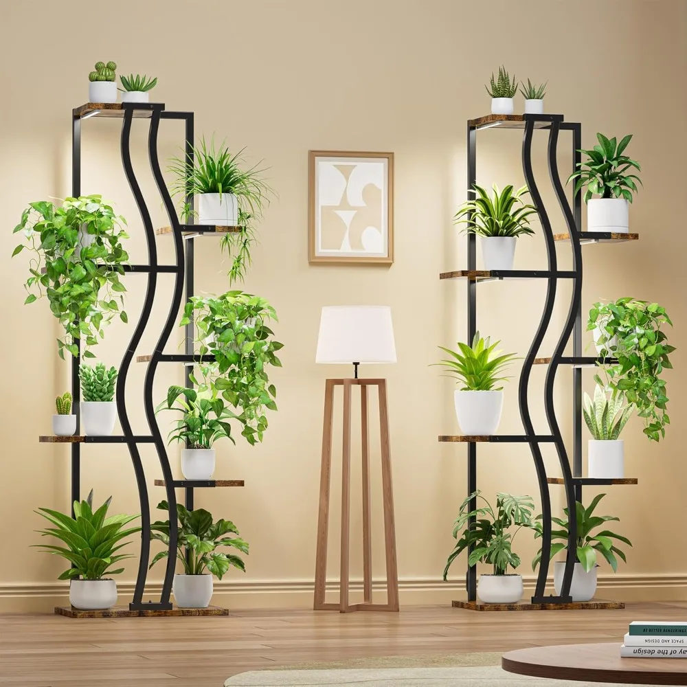 Plant Stand W/Grow Light, Tall Plants Shelf Indoor, Corner Plant Stands for Indoor Plant, Wave Shap Shelve for Living Room
Plant Stand W/Grow Light, Tall Plants Shelf Indoor, Corner Plant Stands for Indoor Plant, Wave Shap Shelve for Living Room