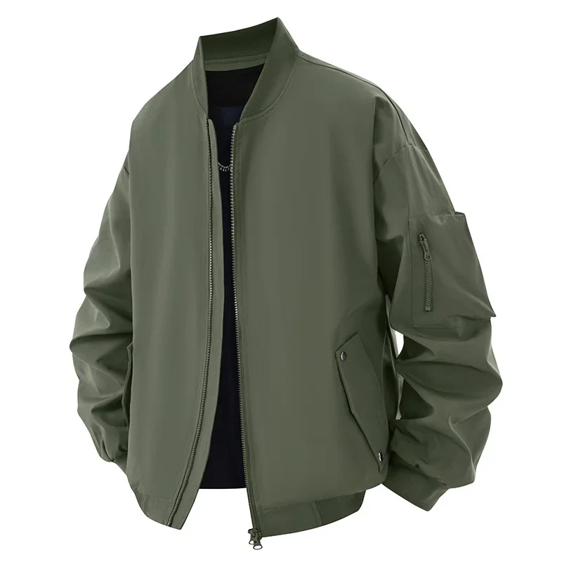 Spring Autumn Pilot Men Outwear Army Green Coat Zipper Men's Tactical Uniform Mens NEW Bomber Jacket Loose Baseball Jackets
Spring Autumn Pilot Men Outwear Army Green Coat Zipper Men's Tactical Uniform Mens NEW Bomber Jacket Loose Baseball Jackets